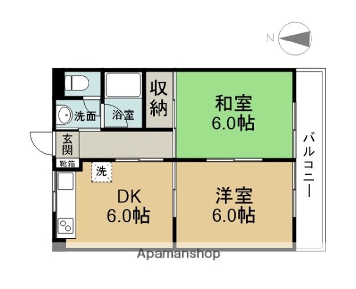 金池マンションA棟603の間取り