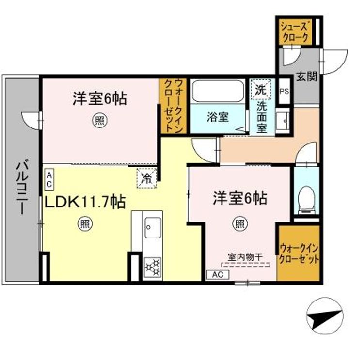 ヴェルシオール リアンの間取り