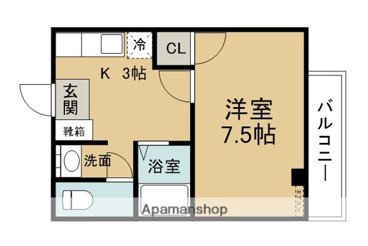 アメニックス賀来Ⅲ303の間取り