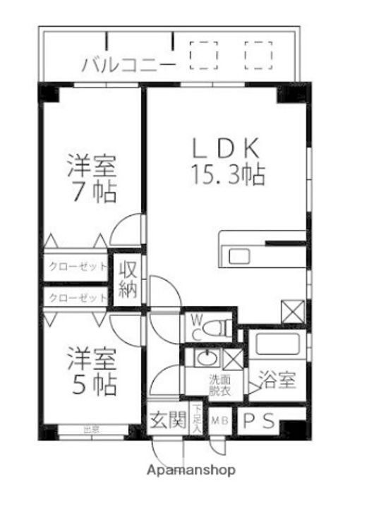 アルバクレスタ城崎407の間取り