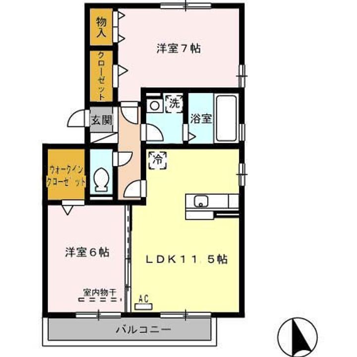ポワール・M B棟の間取り