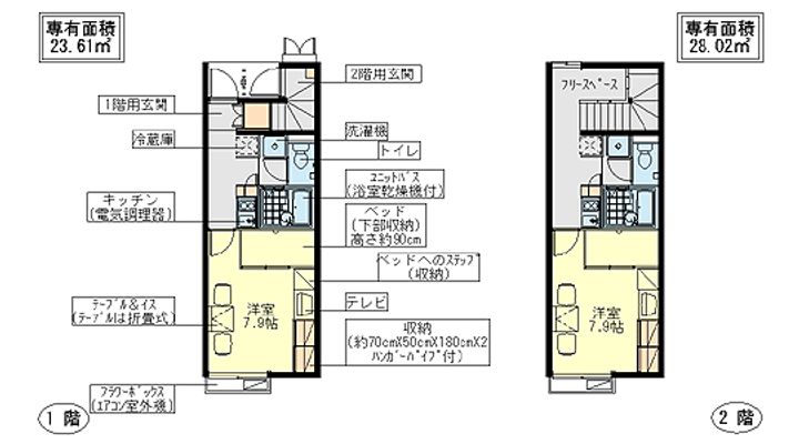 レオパレスノア都城208の間取り