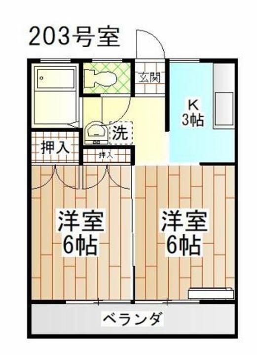 グリーン若葉203の間取り