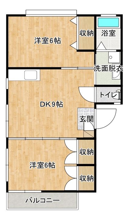 ハッピー宮丸ハイツA棟の間取り