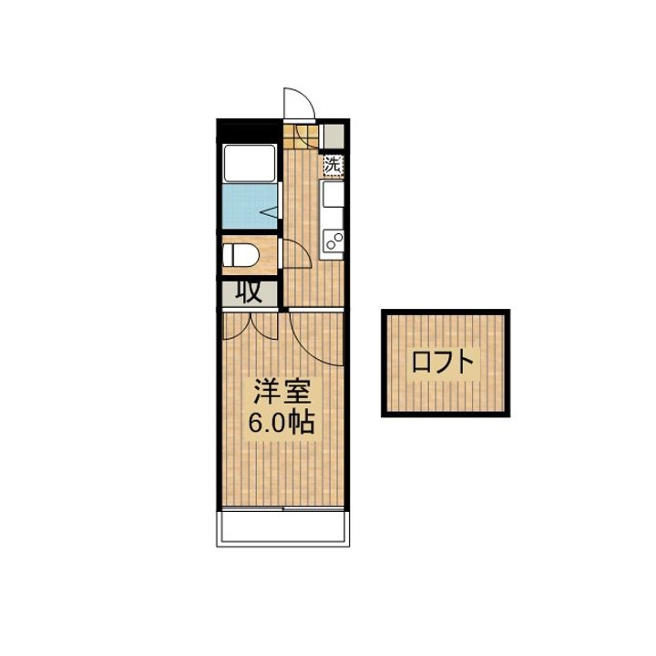 あいらんど花繰 B棟206の間取り