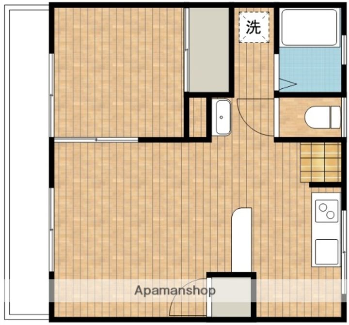 第3平之上コーポ203の間取り