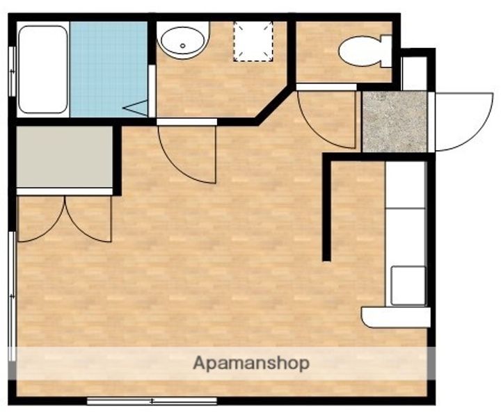 プチメゾン上町201の間取り