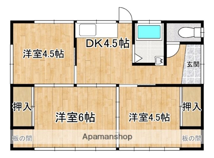 宮崎県都城市下川東2丁目(一戸建)の賃貸物件の間取り