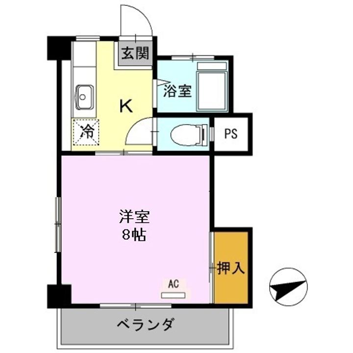 コーポ池内307の間取り