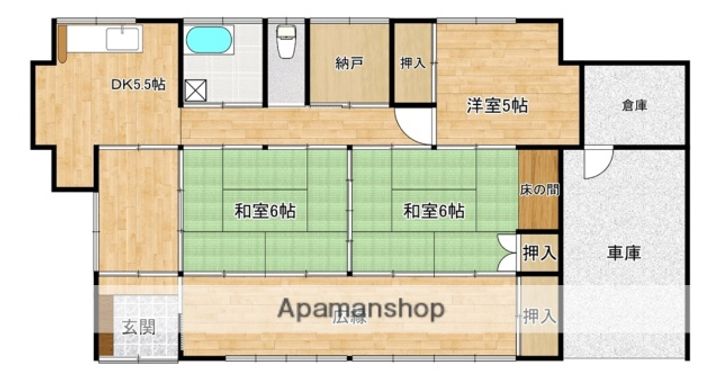 宮崎県都城市下長飯町(一戸建)の賃貸物件戸建ての間取り