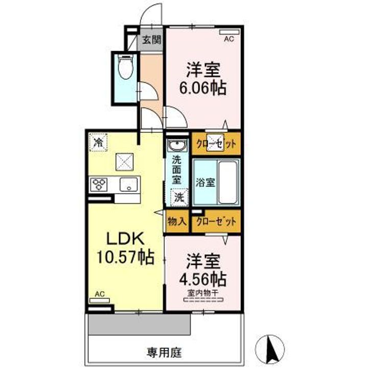 セジュールエクラ A棟の間取り