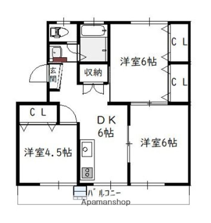 横山マンション102の間取り