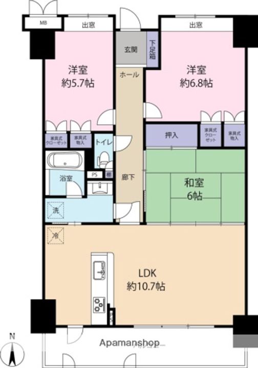サーパス文化の森304の間取り
