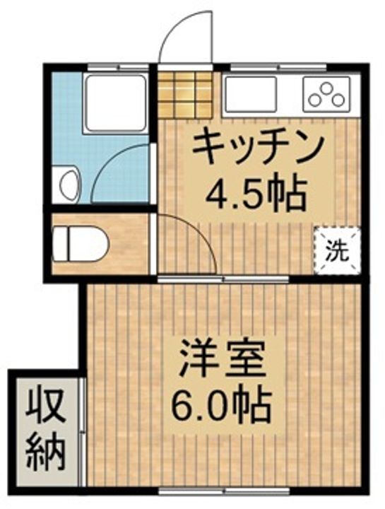 大淀コーポ102の間取り