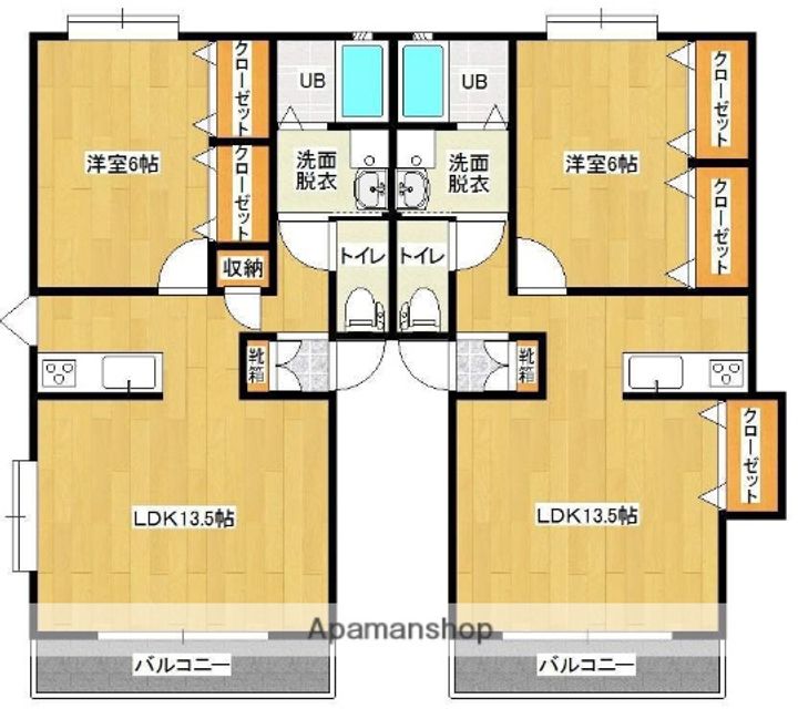 ネストプレイス都北の間取り