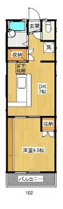 ラ・フォンテーヌ102の間取り