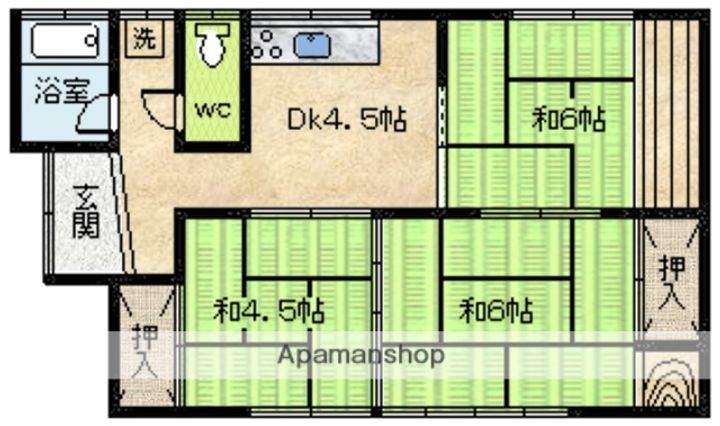 宮崎県都城市南鷹尾町(一戸建)の賃貸物件戸建ての間取り