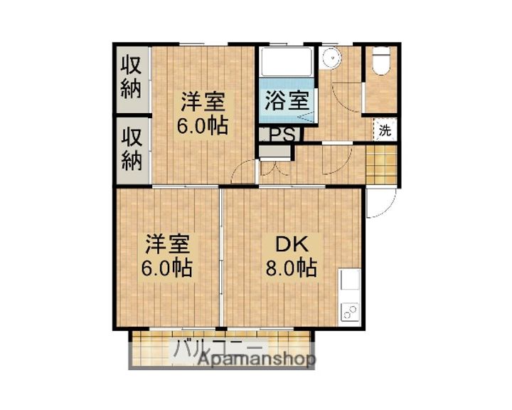 蓼池マンションルビイ201の間取り