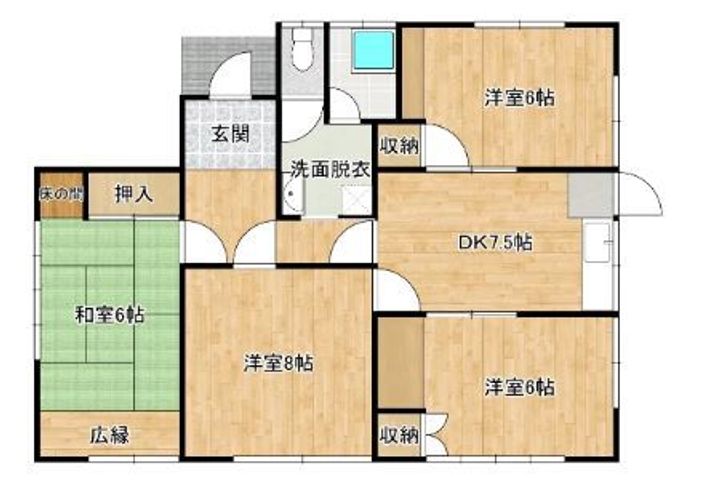 宮崎県都城市鷹尾1丁目(一戸建)の賃貸物件戸建ての間取り