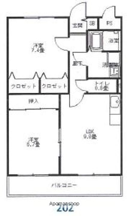 リージングマンション Cの間取り