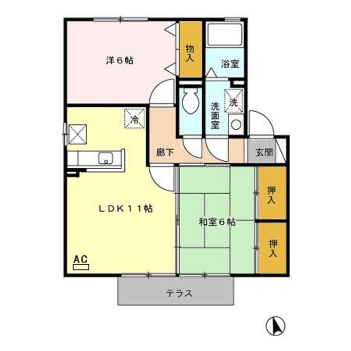 サンパル A棟の間取り