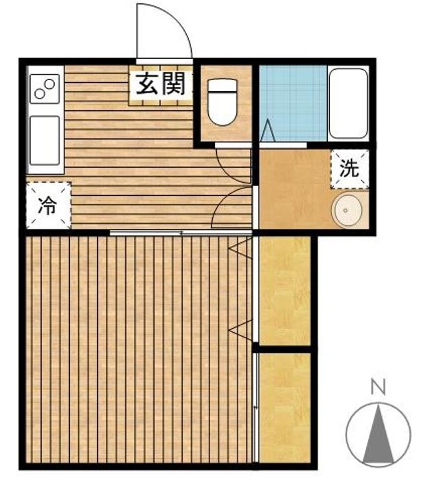 東大淀コーポ102の間取り