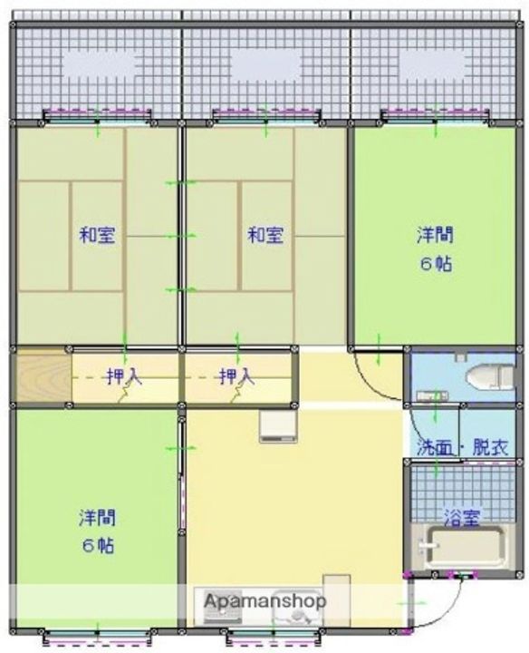 金丸第一ハイツ207の間取り