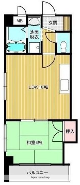 鹿児島県鹿児島市上本町の賃貸マンションの間取り
