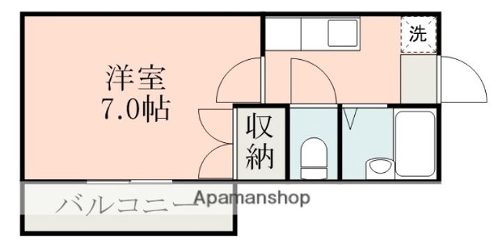 鹿児島県鹿児島市田上7丁目の賃貸マンション306の間取り