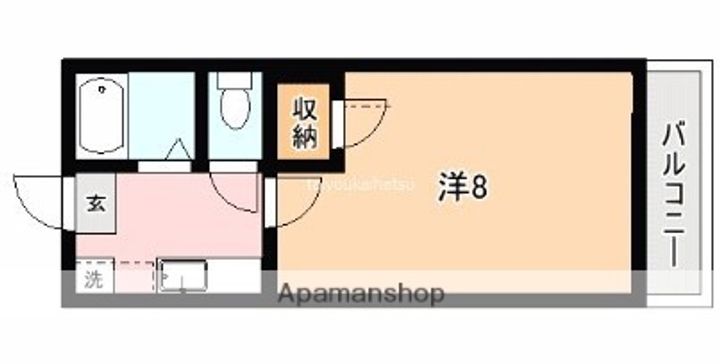 鹿児島県鹿児島市下荒田2丁目の賃貸マンション302の間取り
