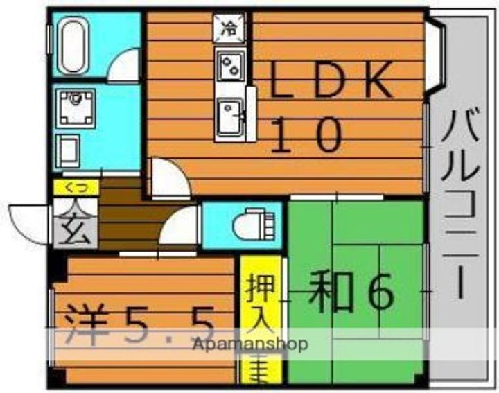 鹿児島県鹿児島市上荒田町の賃貸マンションの間取り
