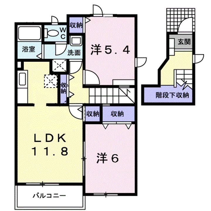 UヒルズKⅠの間取り