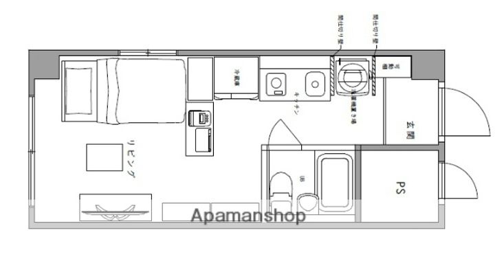 鹿児島県鹿児島市山之口町の賃貸マンション706の間取り