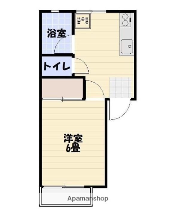 鹿児島県鹿児島市谷山中央2丁目の賃貸アパート202の間取り