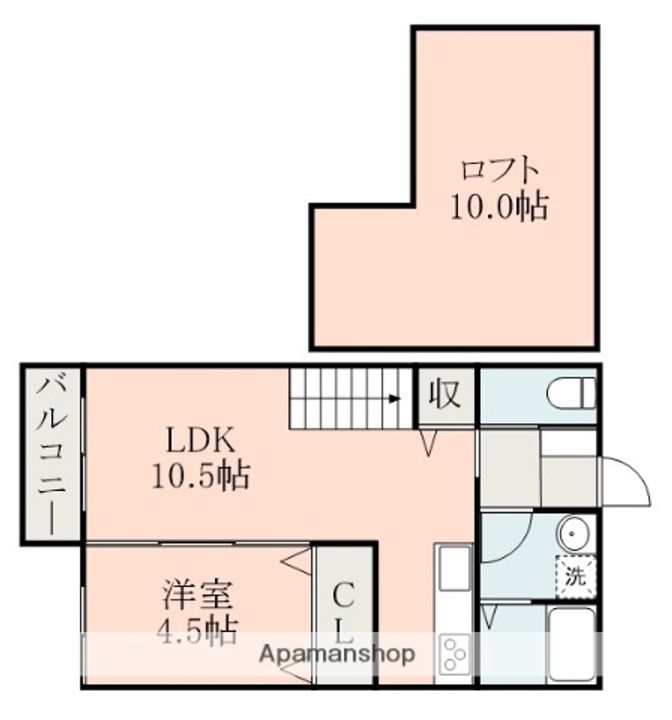 メゾネット中山101の間取り
