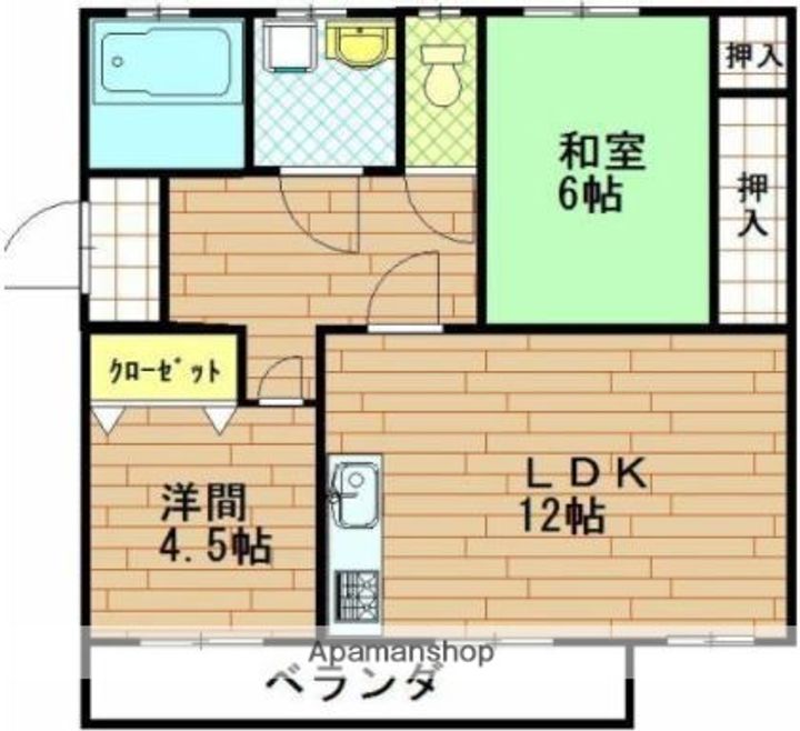 グランビュー日之出201の間取り