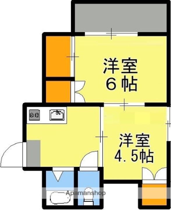 鹿児島県鹿児島市紫原6丁目の賃貸マンションの間取り