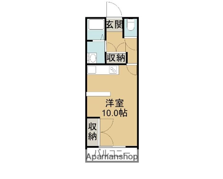 鹿児島県鹿児島市東郡元町の賃貸マンションの間取り