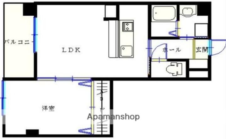 鹿児島県鹿児島市谷山中央2丁目の賃貸マンションの間取り