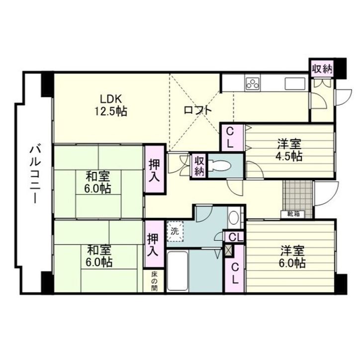サンハイツアペックス0603の間取り