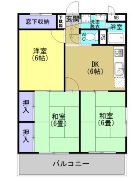 ファミールハイツ清和107の間取り