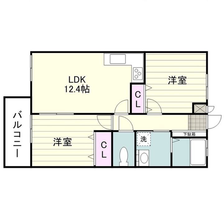 ラフィーネ鴨池0402の間取り