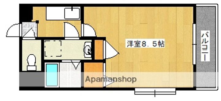 鹿児島県鹿児島市下荒田4丁目の賃貸マンションの間取り