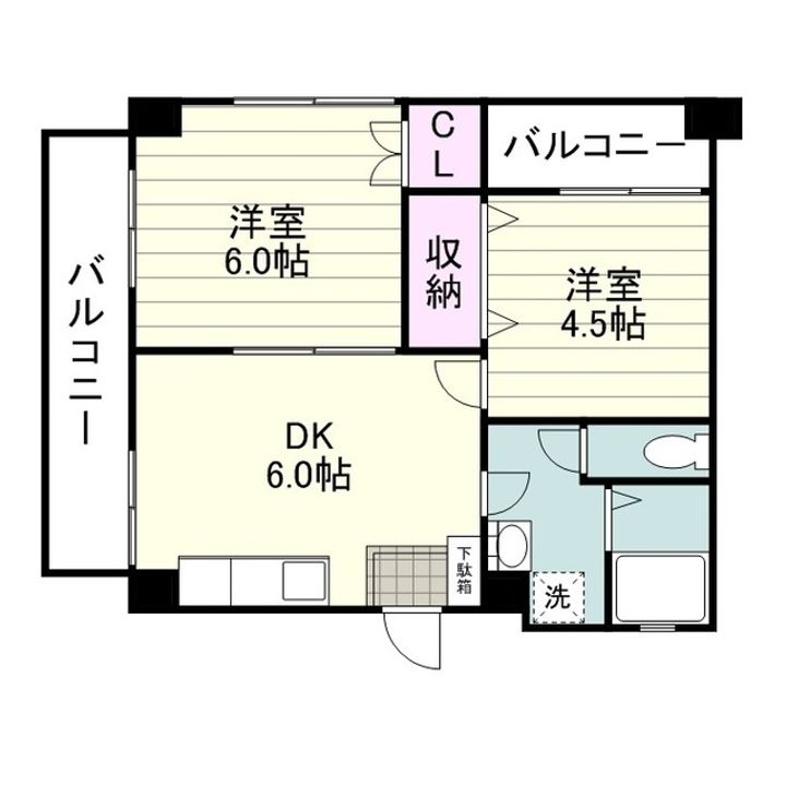 虎頭マンション0301の間取り