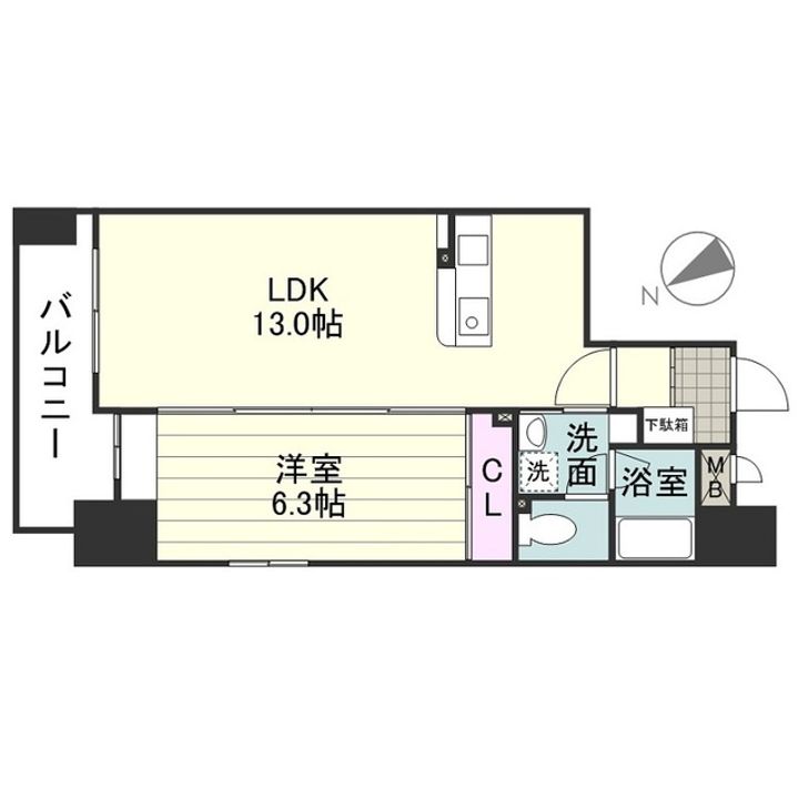 フォンスタワー南林寺0901の間取り