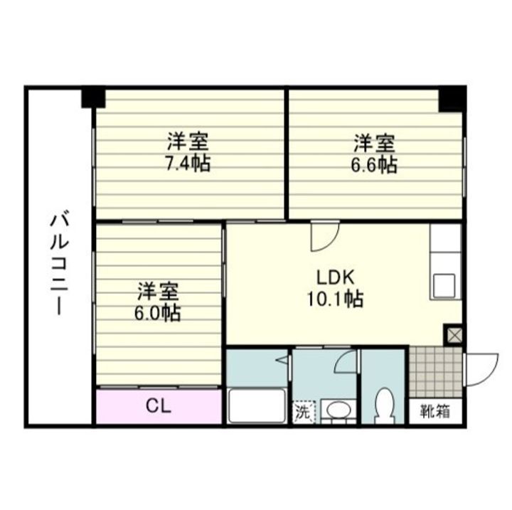 ドミール西田0203の間取り