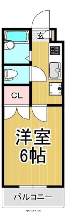 鹿児島県鹿児島市天保山町の賃貸マンションの間取り