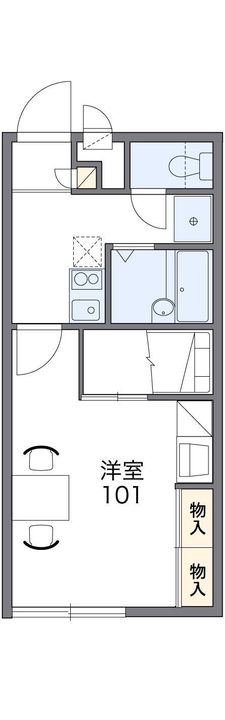 レオパレスKAZU104の間取り