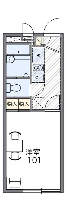 レオパレスCASA NAPOLI205の間取り