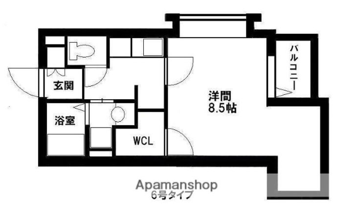 鹿児島県鹿児島市荒田2丁目の賃貸マンションの間取り